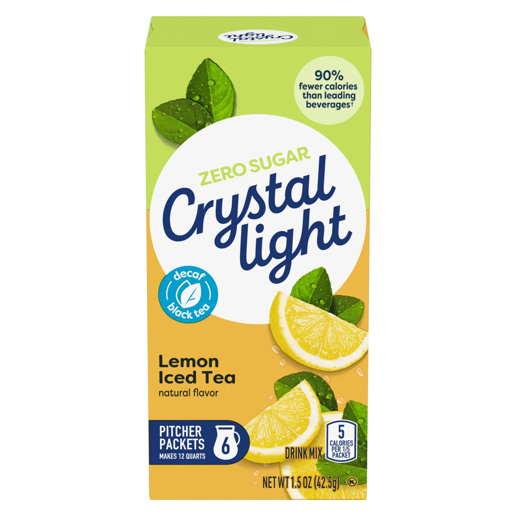(2 Pack)  Drink Mix, 6 Pitcher Packets, for Flavorful Hydration and Shareable Refreshment, Decaf Lemon Natural Flavor Iced Tea, Made with Black Tea, 1.5 Oz