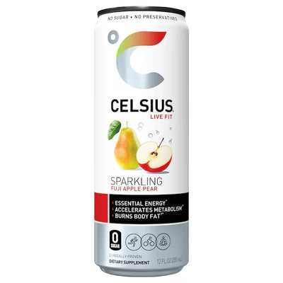 12 - Fl Oz Sparkling Fuji Apple Pear Energy Drink