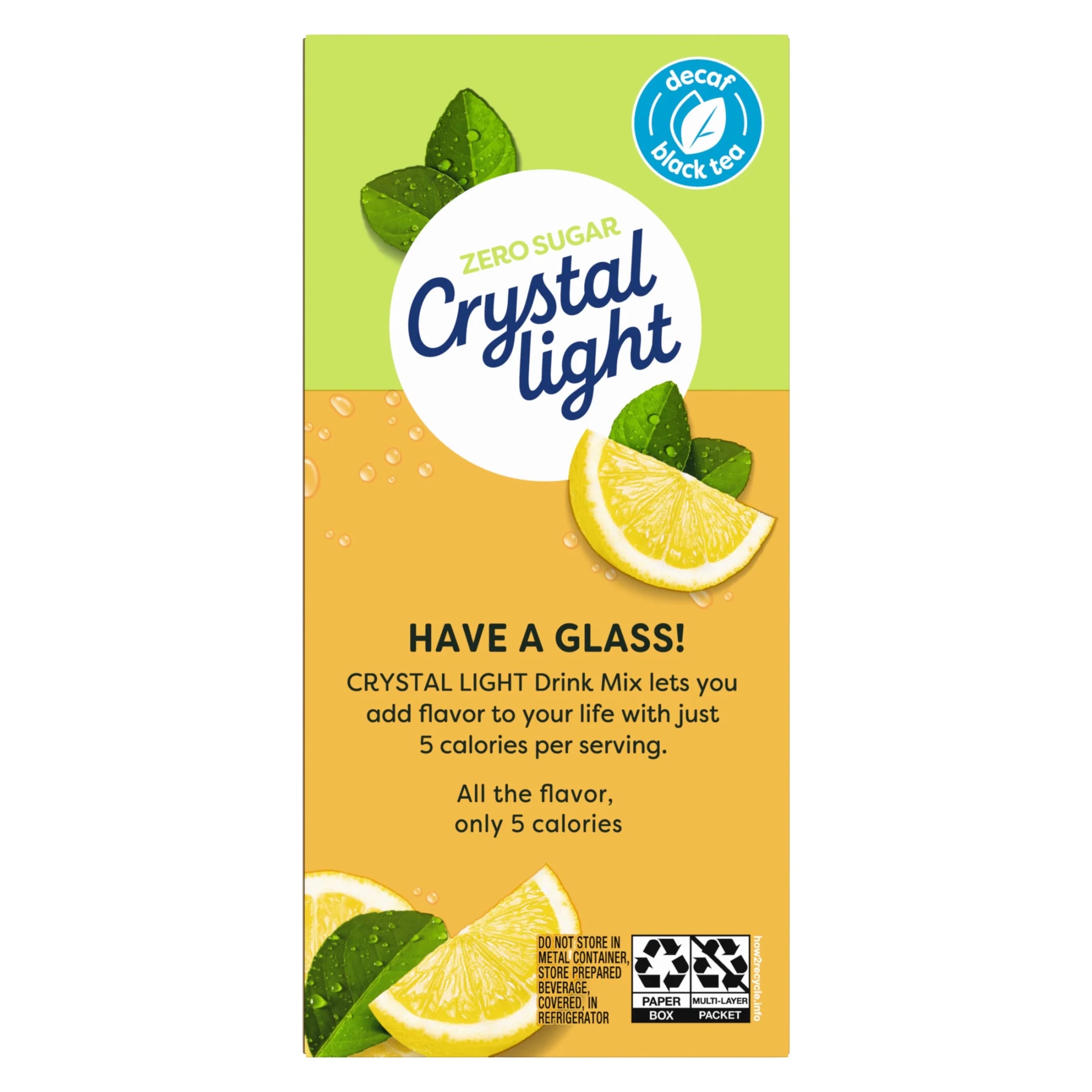 (2 Pack)  Drink Mix, 6 Pitcher Packets, for Flavorful Hydration and Shareable Refreshment, Decaf Lemon Natural Flavor Iced Tea, Made with Black Tea, 1.5 Oz